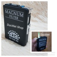 TEMPAT PENYIMPANAN/BOX/KOTAK ROKOK CIGARETTE CASE+PEMATIK UNIK/MATCHE