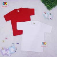 Kaos Merah-Putih uk 7-8 th / Kaos Oblong Anak - Kaos Polos Anak