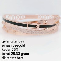 gelang tangan emas rosegold kadar 75% cartier gesper