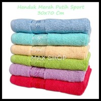 MURAH Handuk Muka Merk Merah Putih Polos 30x70cm Handuk Kecil Sport