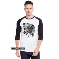 sz graphics t shirt pria kaos pria baj pria raglan 3/4 skull art