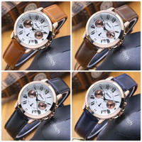 Jam Tangan Wanita Tetonis Original Tali Kulit ( Fossil Casio Guess )