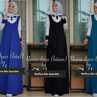 Jual Baju Gamis - Gamis motif bunga / Dress cantik / Baju hijab pesta : Murah