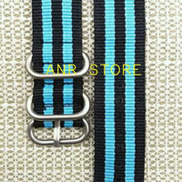 Tali Kanvas Jam Tangan Heavy Nato Zulu 20MM 22MM 24MM Hitam Biru Muda
