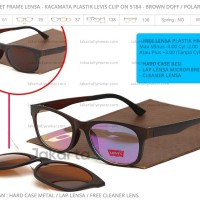 Paket Frame Lensa - SALE Kacamata Plastik Levis Clip On 5184