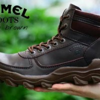 TERMURAH !!! sepatu boots safety kulit pria camel. 39-43