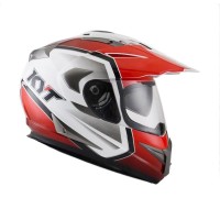 KYT ENDURO #1 WHITE/RED/BLACK Helm Full