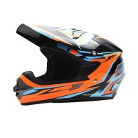 Cargloss MX Cross Xentury Helm Full Face - Orange Blue