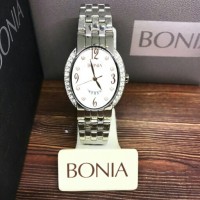 JAM TANGAN WANITA BONITA BNB10126-2375S SWAROVSKI SILVER STAINLES STEE