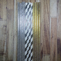 Jual PAPER STRAW / SEDOTAN KERTAS WARNA WARNI METALIK Murah