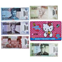 CELENGAN ATM MINI HELLO KITTY PLUS UANG MAINAN