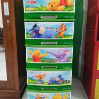 Jual Lemari Winnie The Pooh Plastik Susun 5 Napolly Asli Murah