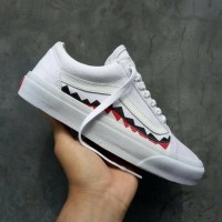 Sepatu Vans Old Skool Bape Shark Mouth Sepatu Skate Sepatu Santai