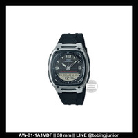 Jam Tangan Pria Original CASIO AW-81-1A1VDF AW811A1VDF Rubber Murah