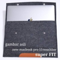 Tas Laptop Berkualitas Sleeve New Macbook Pro 2016 touch bar Wool Fel