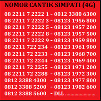 Jual Perdana Nomor Cantik No Telkomsel XL Indosat Simpati AS AXIS MURAH Murah