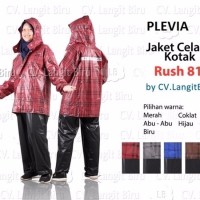 SPECIAL Jaket Celana Plevia Rush 811 Motif Kotak Kotak Mantel Hujan R