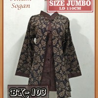 Jual Blouse Batik Wanita Jumbo/ Atasan Batik Wanita Jumbo/ Blouse Jumbo SH2 Murah