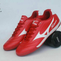 Sepatu Futsal Mizuno Neo Shin Nike Adidas Specs merah list putih
