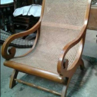 kursi malas rotan kayu jati minimalis