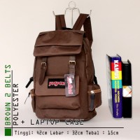 GET1260 Tas Ransel Wanita Jansport Besar 2 belt Coklat Diskon