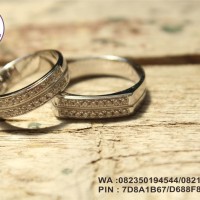 cincin nikah emas putih 9k AuAg spesial .