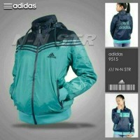 JAKET MOTOR PARASUT WANITA 2in1 MERK ADIDAS ANTI AIR