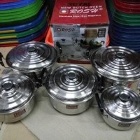 (Murah) PANCI SET ROSH 5PCS STAINLESS STEEL TEBAL