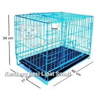 KANDANG KUCING KELINCI KECIL MINI BISA LIPAT - BIRU
