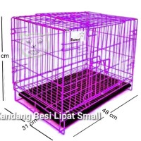 KANDANG KUCING KELINCI KECIL MINI BISA LIPAT - UNGU
