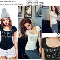 BAJU WANITA BAJU ATASAN Kaos/Tshirt Ketat Import, Putih, Hitam, Soft
