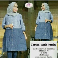 BAJU WANITA MURAH TARTAN TUNIK JUMBO