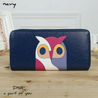 Dompet Warna Warni Wanita OWL Murah Untuk ke Pesta & Kantor - Navy
