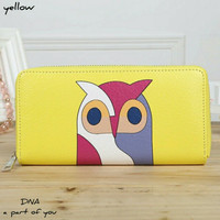Dompet Warna Warni Wanita OWL Murah Untuk ke Pesta & Kantor - Kuning