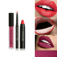 focallure set makeup 3pcs lipcream lippen lipliner