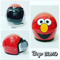 Helm Retro Bogo Elmo SNI Putih Merah Hitam Pink Biru Kuning
