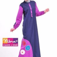 Model Baju Gamis Terbaru Nibras NB 85 Dongker ORIGINAL