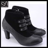 sepatu wanita high heels boots casual hangout main distro boot cewek