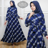 jual busana muslim wanita gamis kerja gamis crepe maxi dress kantor