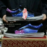 sepatu sneakers pria vans authentic motif galaxy waffle icc