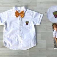 BAJU KEMEJA ANAK PUTIH POLOS LENGAN PENDEK