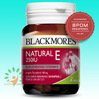 Jual Blackmores Natural E 250 mg -vitamin kulit antioksidan vitamin jantung Murah