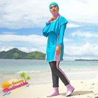 Baju Renang Muslimah Sporte Modest Premium MP Blue Lavender S-XL