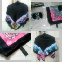 Al-Zajira Black Meksmarra Maxmara Square Jilbab Hijab Segi Empat Segie