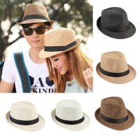 Jual Topi fedora jerami polos dewasa kualitas import impor Murah