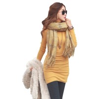 MODEL BAJU TERBARU 2018 235 - Kaos Wanita Turtle Neck Lengan Panjang /