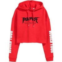BAJU WANITA ATASAN Crop hoodie Purpose Tour World tour PREMIUM