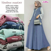 two tone maxi jumbo/dress jumbo/gamis jumbo/dress hamil