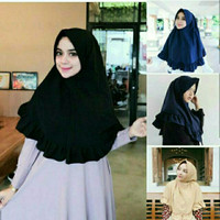 Jual hijab simple pet rempel rample rufle antem jilbab instan dayli cantik1 Murah