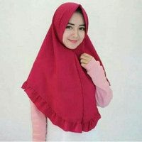 Jual hijab simple pet rempel rample rufle antem jilbab instan dayli cantik Murah